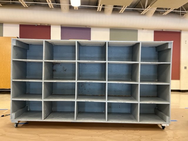 Refinishing the storage cubbies